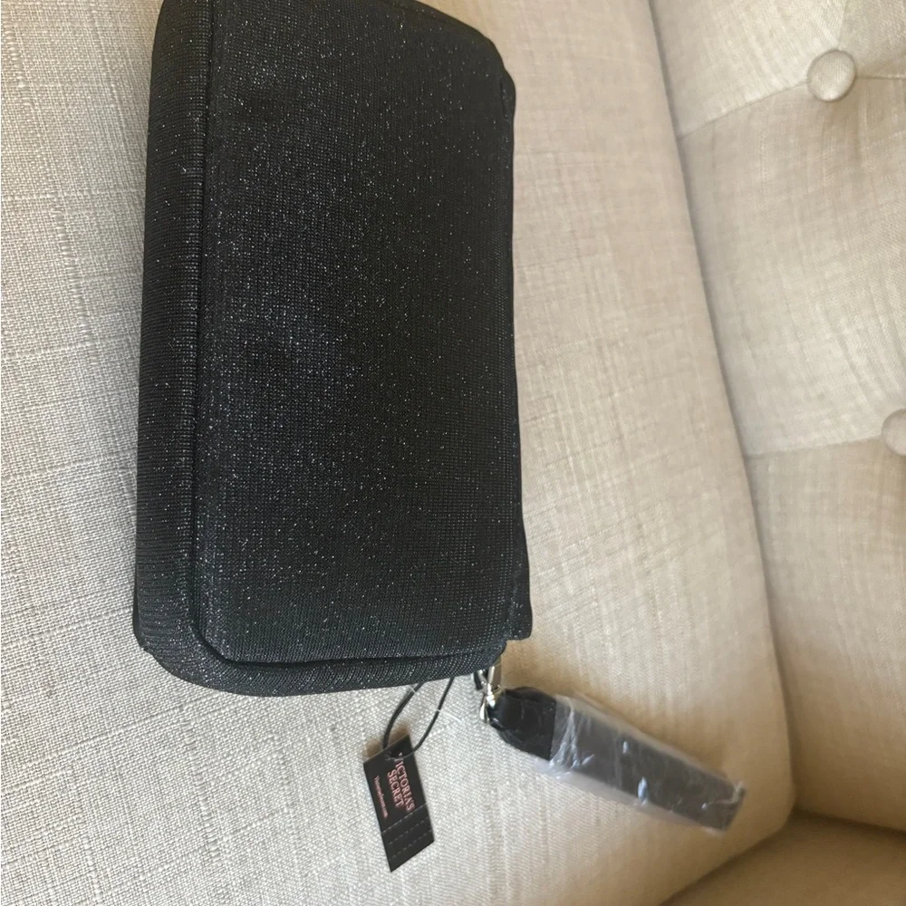 Victoria's Secret Black Clutch with Silver Bow